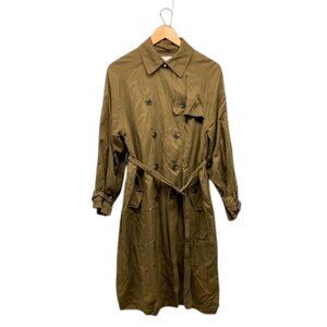 Zara Women’s XS Brown Khaki Lyocell Blend Trench Coat Double‎ Breasted Belted